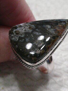 Natural STICK AGATE Handmade Sterling 925 Ring Size 11.25 #641E